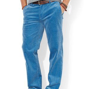 POLO Ralph Lauren Blue Corduroy Straight Leg Pants